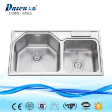 Nuevos armarios de cocina hechos de acero inoxidable con precios de fregadero portátil de lavado a mano
